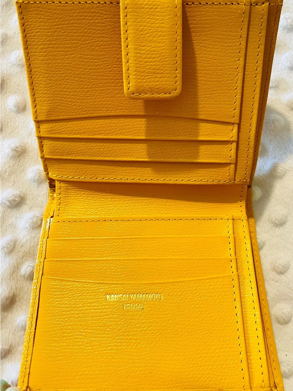 Kansai Yamamoto Femme Yellow Leather Wallet
